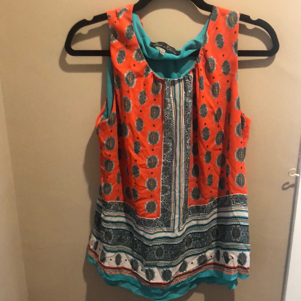 Rose and Olive green and orange tank